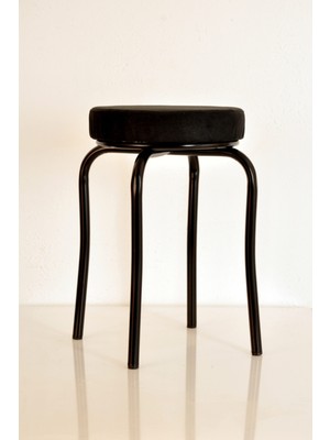 Berawond 5 Adet Siyah Tay Tüyü Siyah Profil Tabure Metal Tabure Mutfak Taburesi Kalın Tabure