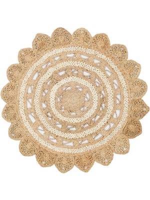 Eko Halı Solo CA-105 Naturel White Xw Dekoratif Jüt Kilim