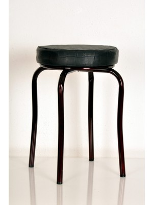 Berawond 6 Adet Siyah Deri Bordo Profil Ahtapot Tabure Metal Tabure Mutfak Taburesi