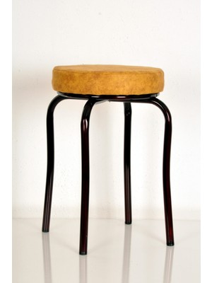 Berawond 3 Adet Sarı Silinebilir Kumaş Bordo Profil Ahtapot Tabure Metal Tabure Mutfak Taburesi