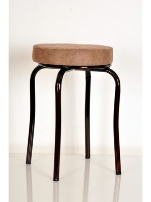 Berawond 5 Adet Kahverengi Silinebilir Kumaş Bordo Profil Ahtapot Tabure Metal Tabure Mutfak Taburesi