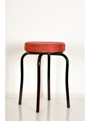 Berawond 6 Adet Kiremit Luma Bordo Profil Ahtapot Tabure Metal Tabure Mutfak Taburesi Kalın Tabure