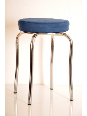 Berawond 6 Adet Mavi Tay Tüyü Profil Tabure Metal Tabure Mutfak Taburesi Kalın Tabure