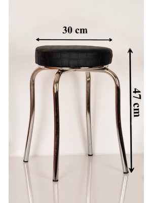 Berawond 6 Lı Siyah Mutfak Taburesi Profil Tabure Metal Tabure Kalın Tabure Istiflenebilir