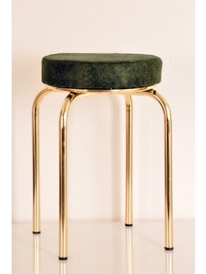 Berawond 6 Lı Yeşil Ninova Altın Ahtapot Tabure Mutfak Taburesi Demir Tabure