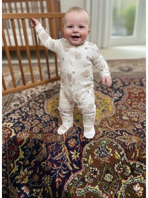 ruhaay Bebek Pamuk Uzun Kollu Mevsimlik Baskılı Zıbın