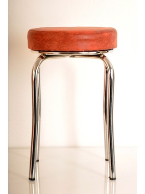 Berawond 8 Adet Kiremit Kumaş Profil Tabure Metal Tabure Mutfak Taburesi Kalın Tabure