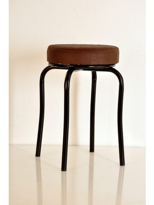 Berawond 3 Lü Kahverengi Siyah Profil Tabure Metal Tabure Kalın Tabure Mutfak Taburesi