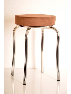 Berawond 5 Adet Kahverengi Tay Tüyü Profil Tabure Metal Tabure Mutfak Taburesi Kalın Tabure