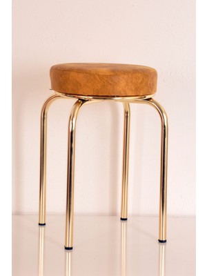 Berawond 6 Lı Sarı Luma Altın Ahtapot Tabure Mutfak Taburesi Demir Tabure