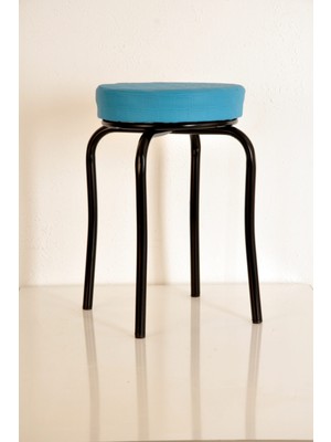 Berawond Mavi Siyah Profil Tabure Metal Tabure Kalın Tabure Mutfak Taburesi