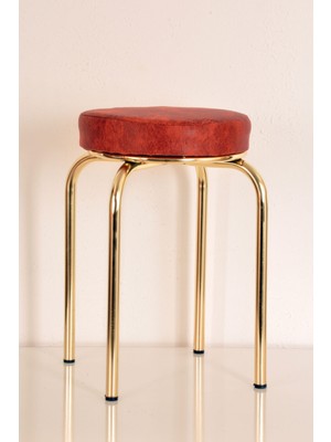 Berawond 6 Lı Kiremit Luma Altın Ahtapot Tabure Mutfak Taburesi Demir Tabure