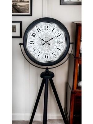 İlk El Grup Ieg™ Siyah Desenli Şık Tripod Ayaklı Saat