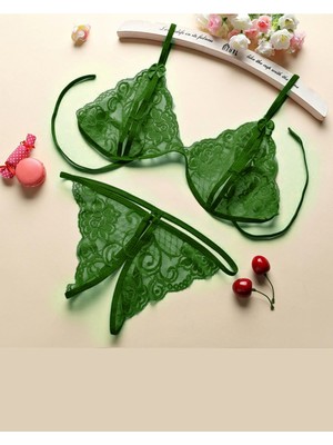 Zenvia Znva™ Kadın Yeşil Dantelli Sütyen Külot Takımı