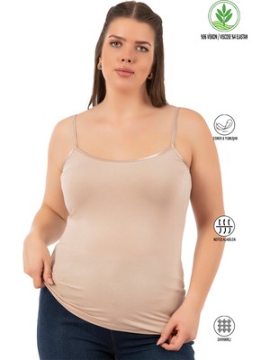 Özkan Underwear Özkan Kadın Viskon Atlet 5'li Paket Yumuşak Biyeli Esnek ve Nefes Alabilir 5XL