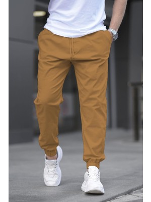 Madmext Camel Relaxed Jogger Pantolon 6853