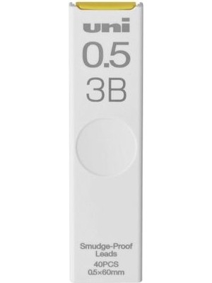 Uni Ball 3B 0.5mm Siyah Mekanik Kurşun Kalem Yedeği Smudge Proof Uzun Ömürlü