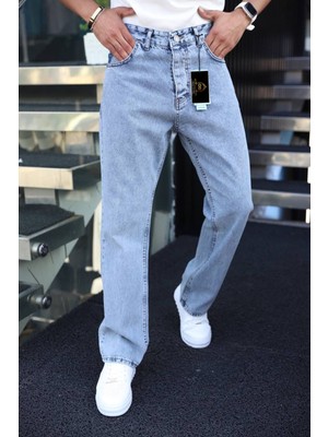 Buz Mavi Baggy Pantolon