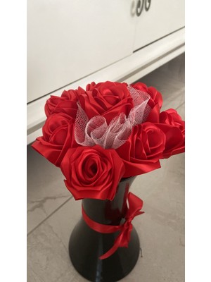 Dekoratif Solmayan Kırmızı Gül