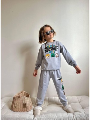 Wikiboom Ön-Arka Minecraftbaskılı Erkekçocuk Takım