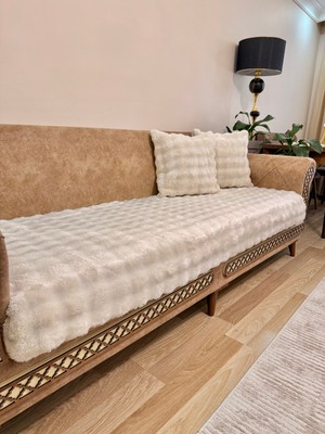 Kalın Peluş Koltuk Örtüsü 3lü Koltuk Için 80X200 Ölçü