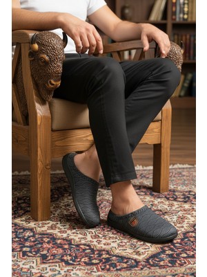 Gezer Ev Çeyiz Erkek Terlik Ekstra Hafif Taban İç Mekan Konforu Sağlar