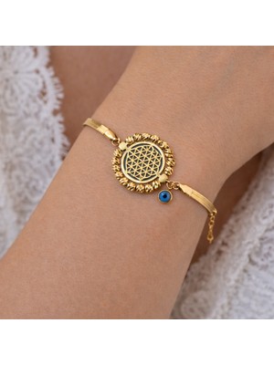 Yush Aksesuar Dorika Taşlı Italyan Zincir Bileklik