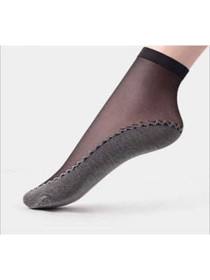 Bemp 3’lü Kadın 35-39 Numara Siyah Renk Tül Soket Çorap, Koton Tabanlı 15 Fit