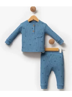 Butik Erkek Bebek %100 Pamuklu Alt - Üst 2'li Takım