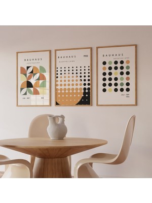 Pam Studio Bauhaus Poster Seti 3’lü – Geometrik Desenli Modern Duvar Dekoru