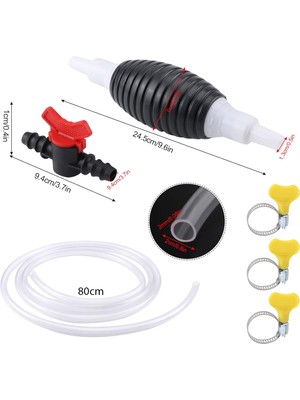 Gaman Araba Araç Otomobil Benzin Mazot Su Pompası Yakıt Transfer Ikmal Aktarma Plastik Pompa ( Akvaryum Suyu Boşaltma Pompası)