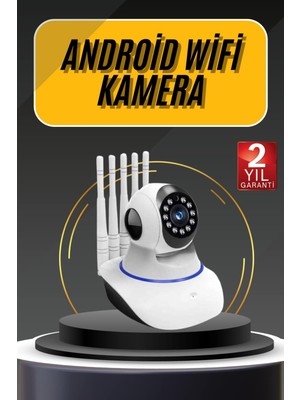 Akıllı Gece Görüşlü Sensörlü Wifi Kamera Telefondan Takip Edilebilir