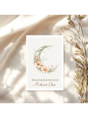 Hsn Ramazan Mübarek Tebrik Kartı Hediye Not Kartı 7x9 cm 18 Adet