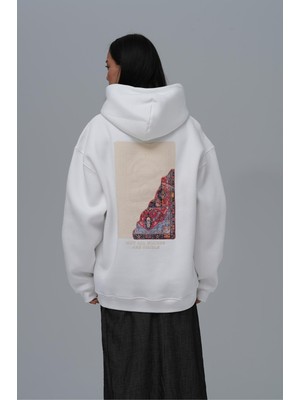 Oversize Baskılı Kapüşonlu Sweatshirt - Anti-Peeling %100 Pamuk - S - 7xl