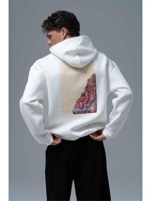 Oversize Baskılı Kapüşonlu Sweatshirt - Anti-Peeling %100 Pamuk - S - 7xl