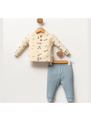 Butik Erkek Bebek %100 Pamuklu Alt - Üst Pijama Takımı
