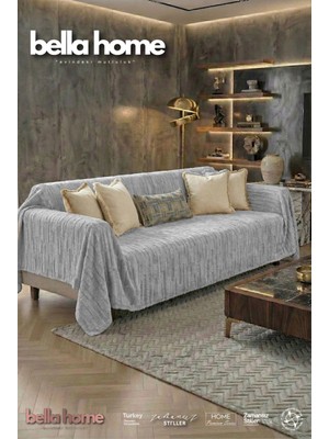 Bella Home Fırça Desenli Polar Koltuk Örtüsü – Yumuşak Dokulu, Sıcak Tutan, Modern Tasarım