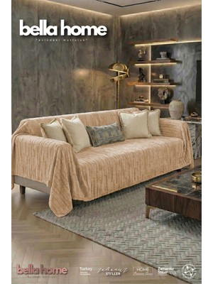 Bella Home Fırça Desenli Polar Koltuk Örtüsü – Yumuşak Dokulu, Sıcak Tutan, Modern Tasarım