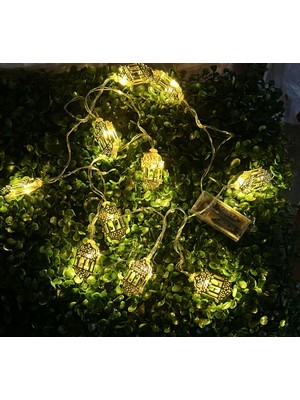 Horasan Ticaret 2 Metre Pilli Kandil Fener Figürlü LED Işık – Gün Işığı