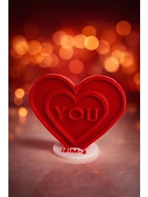 Serüven Kişiye Özel Kalpli Dekor - You & Me Tasarımlı - 5 cm Mini Anlamlı Hediye