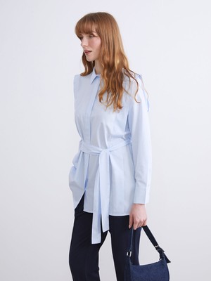 Lc Waikiki Yeni Sezon Kuşaklı Kadın Gömlek Tunik