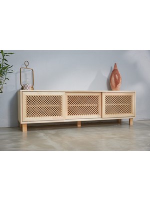 FURU DIPI | Çam TV Ünitesi Doğal Ahşap