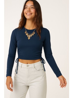 Yandan Büzgülü Crop