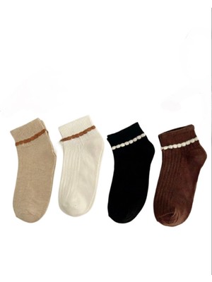 Bemp 4’lü Fırfır Desenli 35-39 Numara Kadın Soket Çorap
