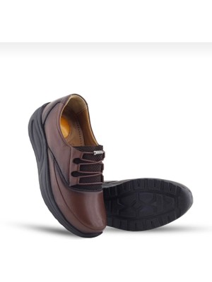 Barmea 855 Kadın Kahverengi Ortopedik Topuk Dikeni Hafif Yürüyüş Ayakkabısı