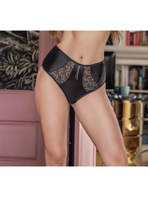 Gallipoli Kadın Siyah Dantel Detaylı Slip Külot MGP21531