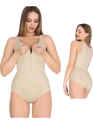 Bipamuk Kadın Agraflı Kalın Askılı Badi Korse Göğüs Dikleştirici Bel ve Karın Toparlayıcı