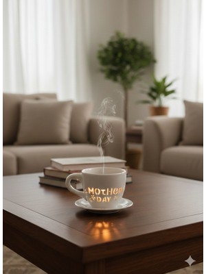 Atölye Fibula Sweet Home - Mother Day Dekoratif Seramik Buhurdanlık ve Mumluk