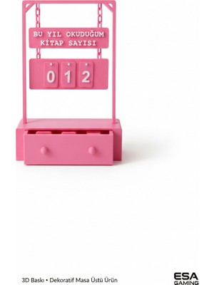 Esa Gaming Kitap Okuma Sayacı | Okuma Motivasyon Aparatı | Dekoratif Kitaplık Aksesuarı Okur Hediyesi