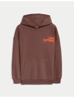 Marks & Spencer Pamuk Karışımlı Kapüşonlu Sweatshirt (6–16 Yaş)